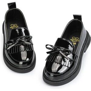 Kids Toddler Boy’s Girl’s Black School Uniform Shoes‎ Comfort Lace-Up Oxford